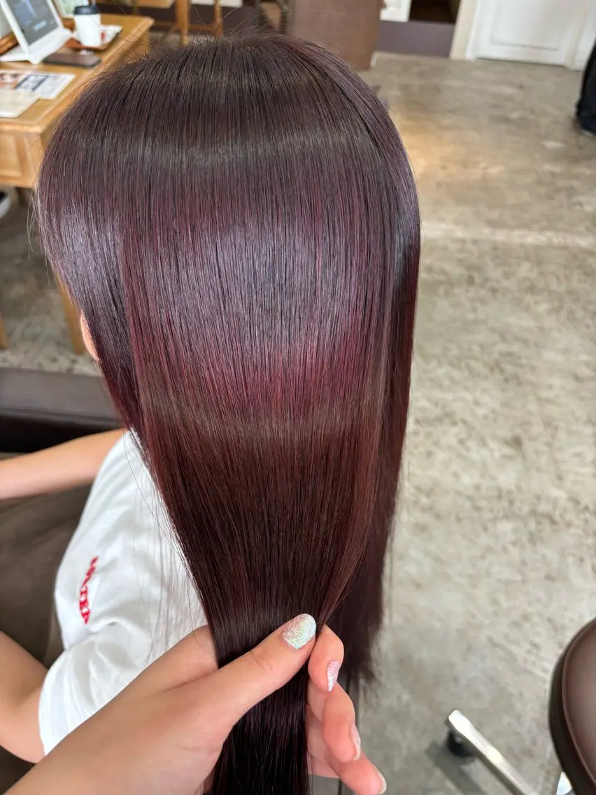 セミロング カット 縮毛矯正 トリートメント 髪質改善矯正特化 🇰🇷amiruのヘアスタイル