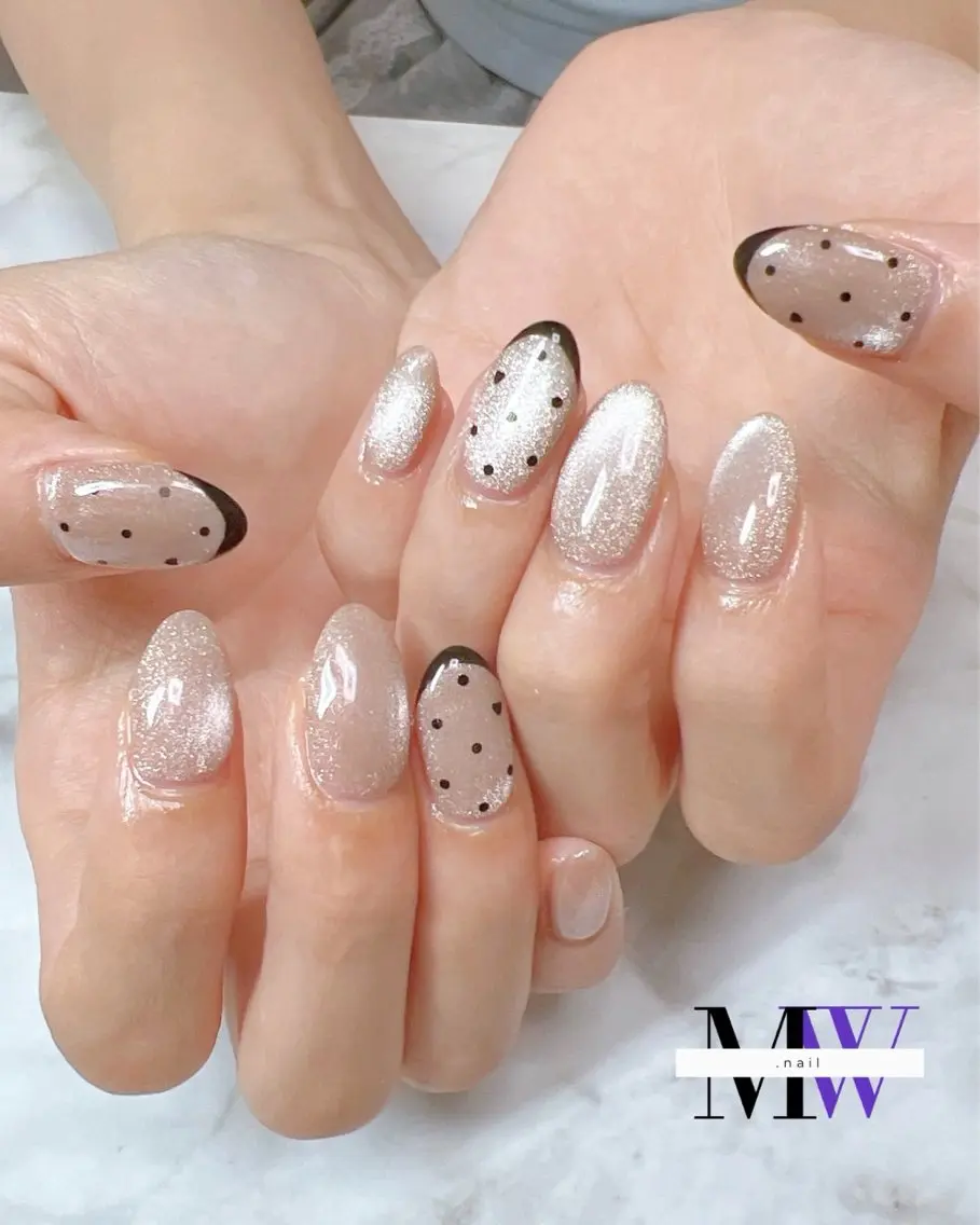 ネイル アートネイル ドット マグネットネイル ハンドネイル MW .nailのネイルデザイン