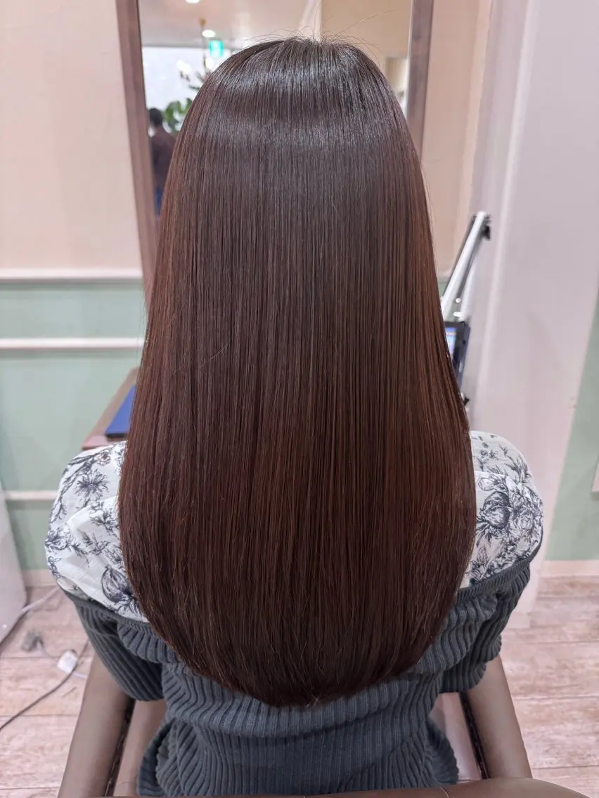 ロング カラー 髪質改善 カット ヘアカラー 縮毛矯正 トリートメント 新越谷noble店長 松本拓也▶◀*.のヘアスタイル