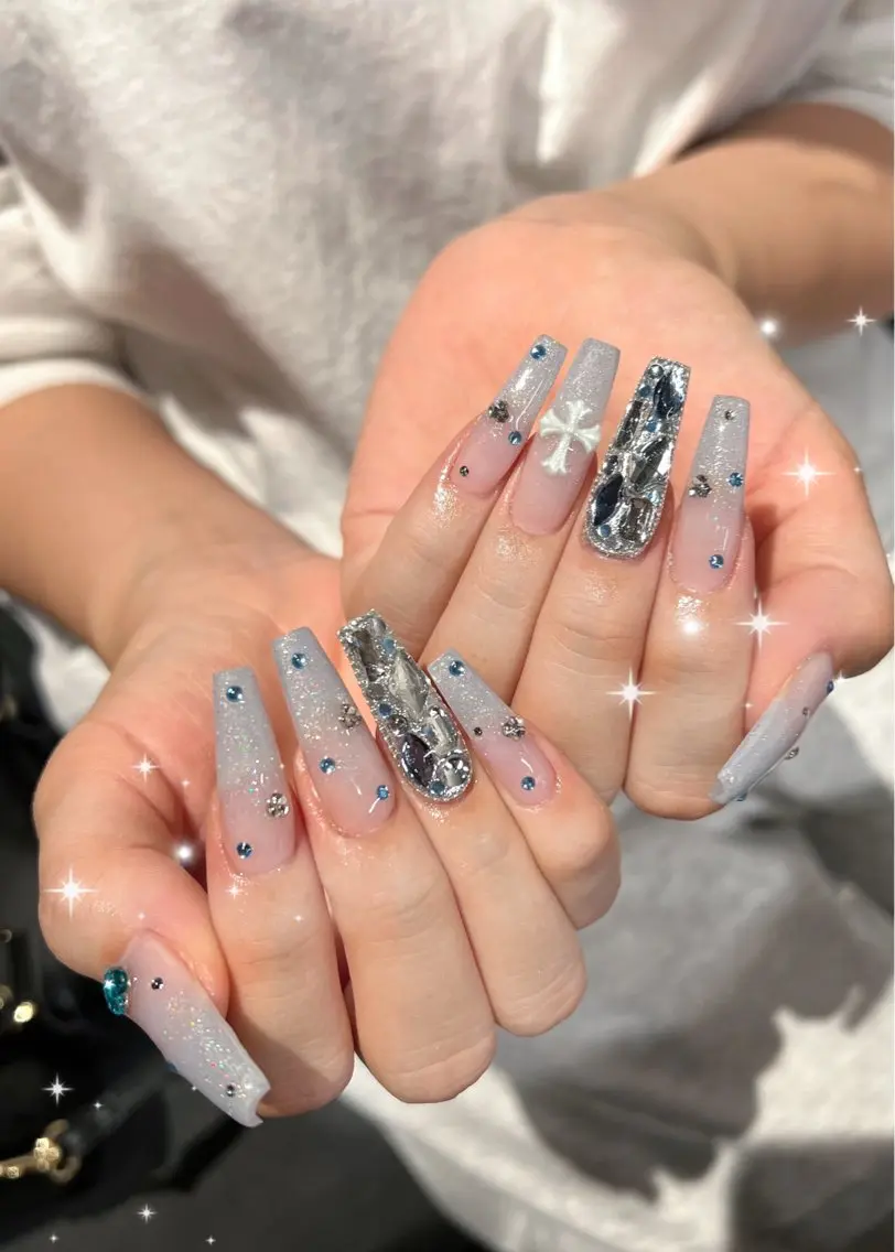 ネイル グラデーション 持ち込み スカルプネイル ハンドネイル Kobayashi Komugiのネイルデザイン