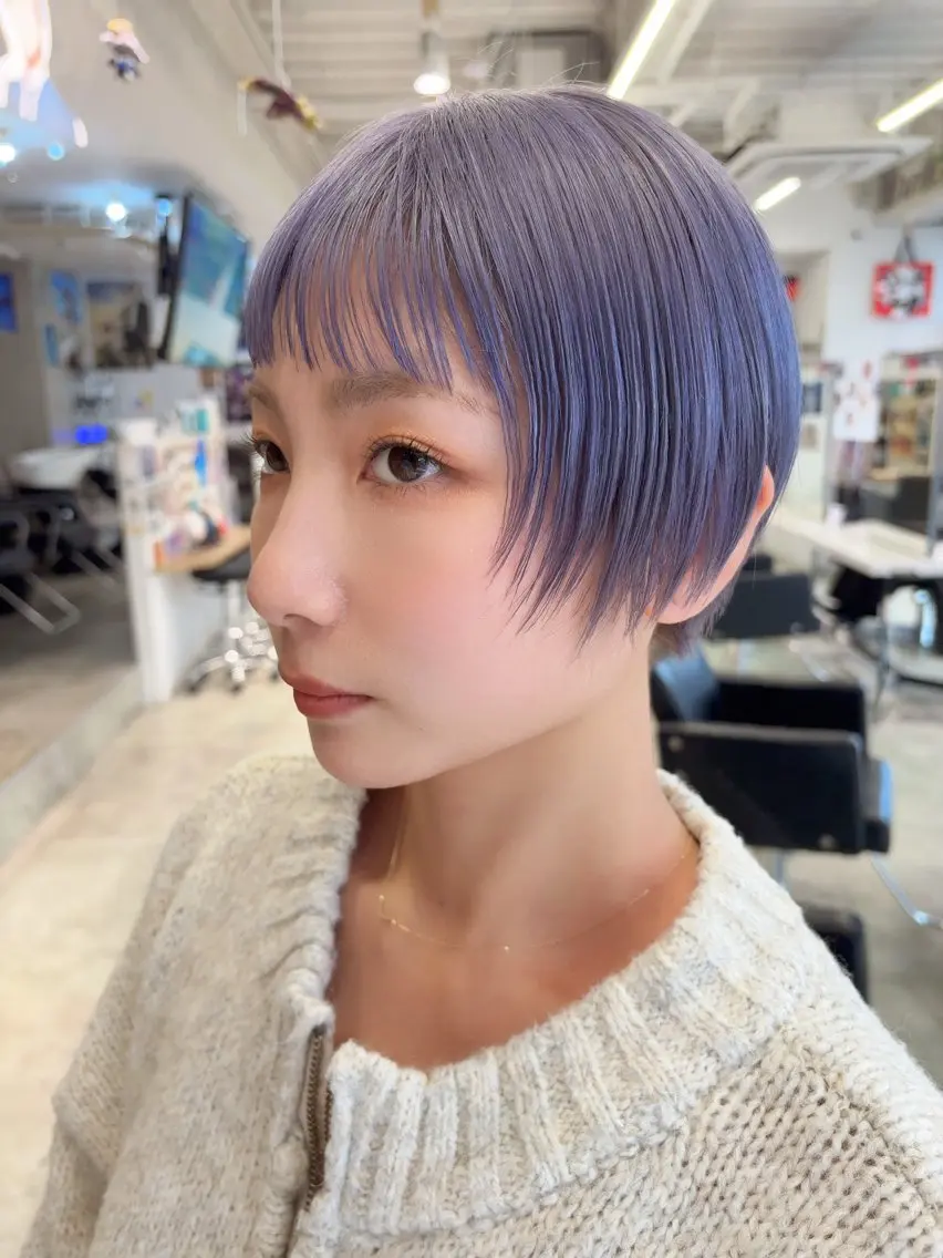 ショート カット ヘアカラー トリートメント ウルフカット 渋谷の人のヘアスタイル
