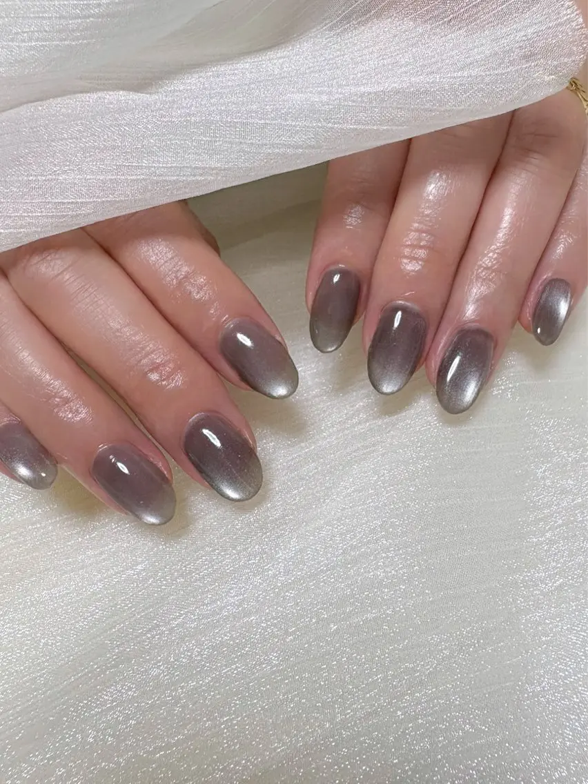 ネイル ラメ(グリッター) マグネットネイル シンプルネイル ハンドネイル nail salon minthのネイルデザイン