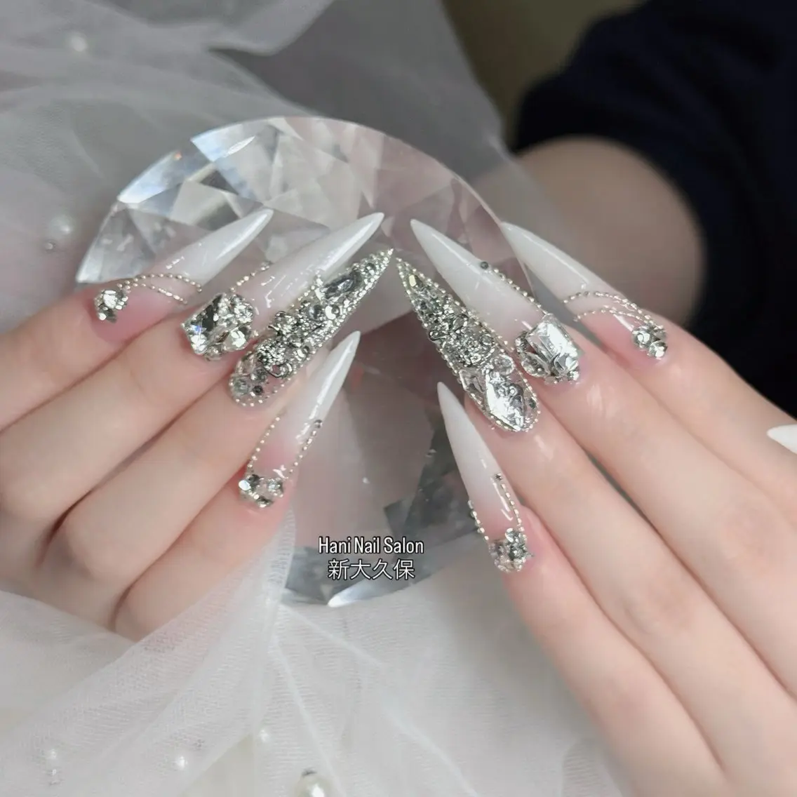 ネイル フットネイル フレンチネイル グラデーション 韓国ネイル ロングネイル ハンドネイル Hani Nail Salonのネイルデザイン