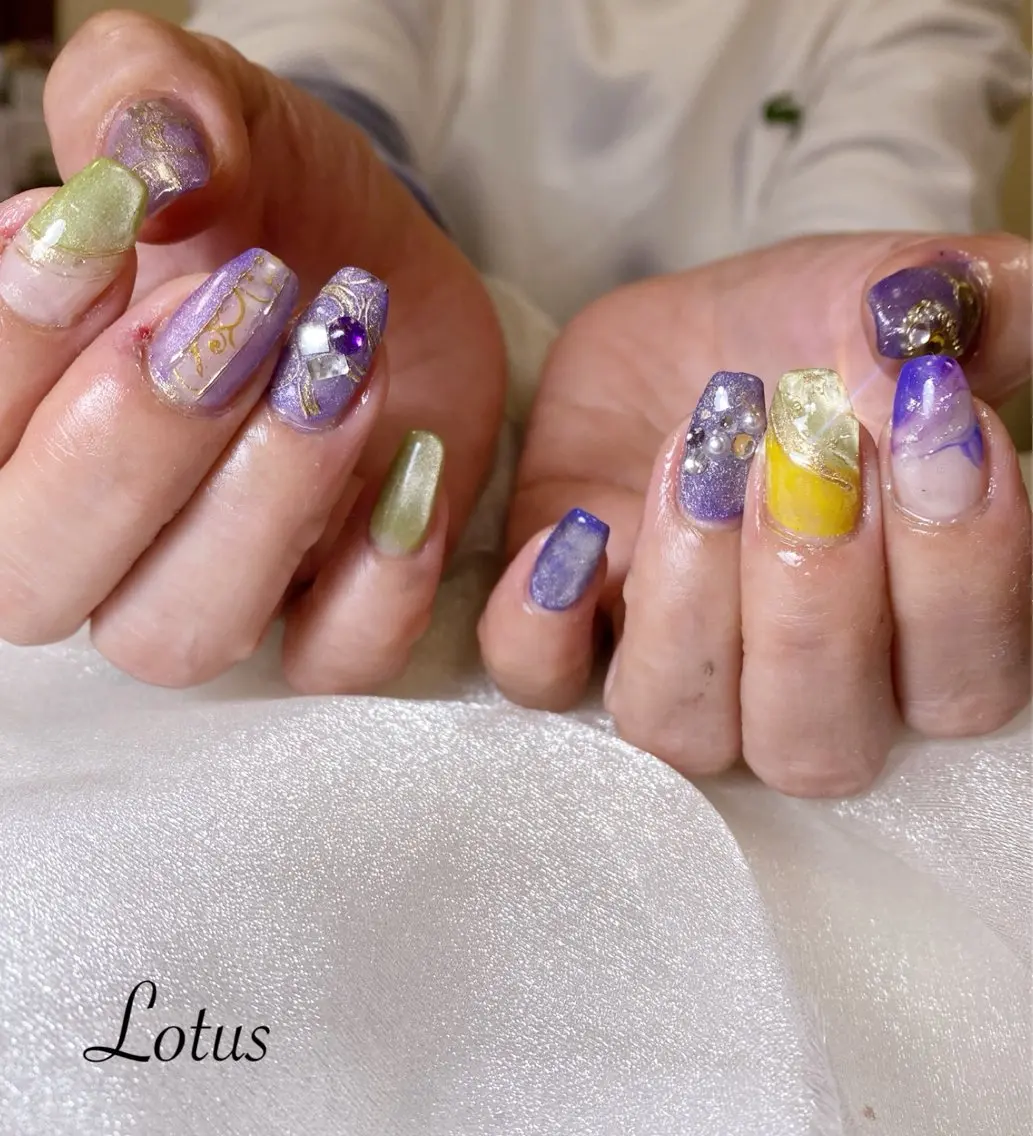 ネイル ハンドネイル ハンドケア ネイル＆脱毛 Lotus🌸のネイルデザイン
