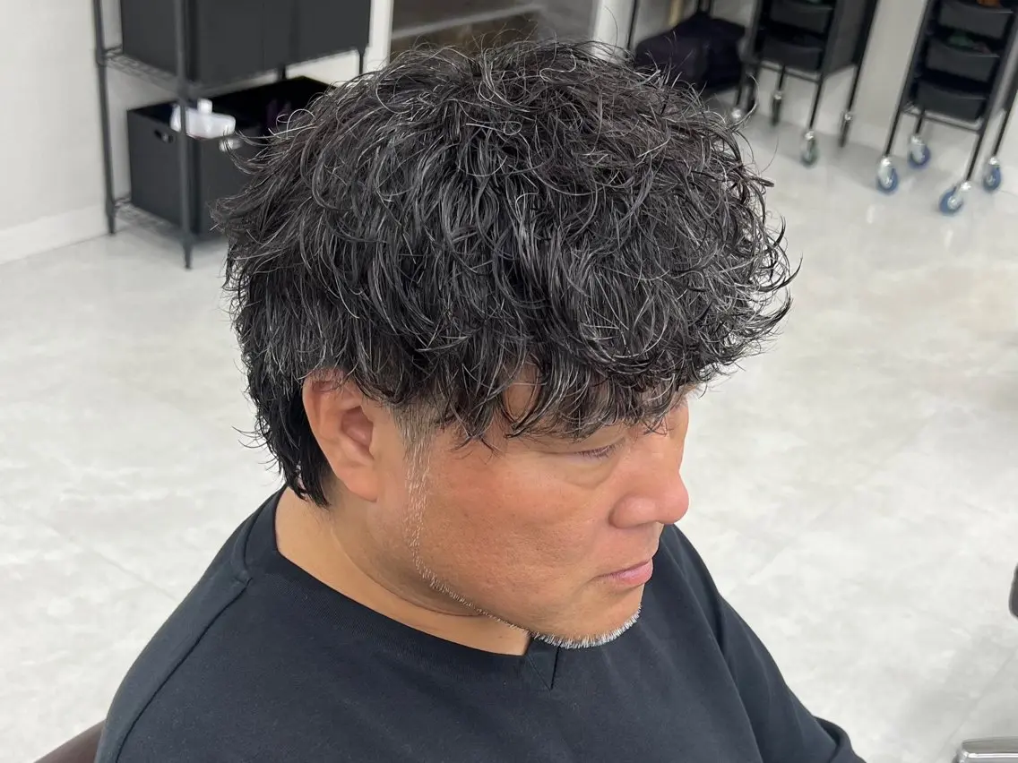 ショート パーマ メンズ カット パーマ ヘアセット 垢抜けメンズパーマ/ だいち先輩のヘアスタイル