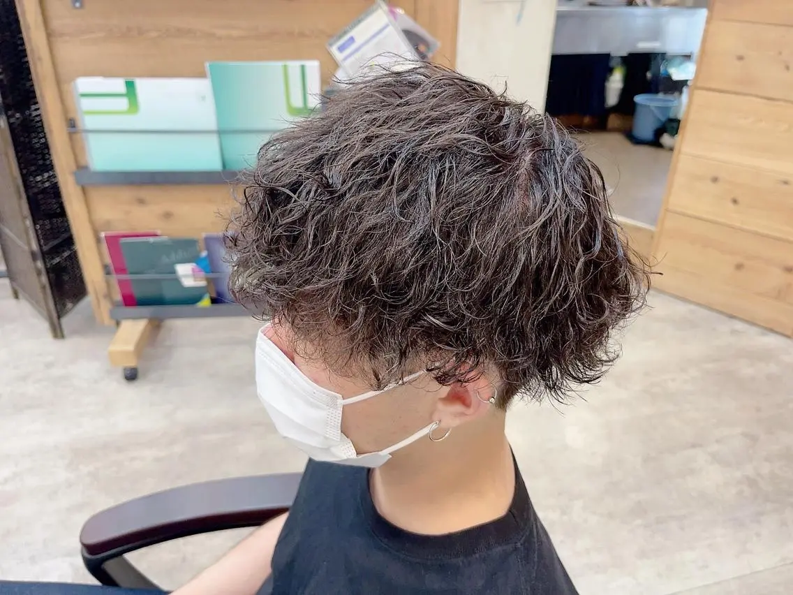 ショート カラー パーマ メンズ カット パーマ ケイゴ【店長】 メンズパーマ特化のヘアスタイル
