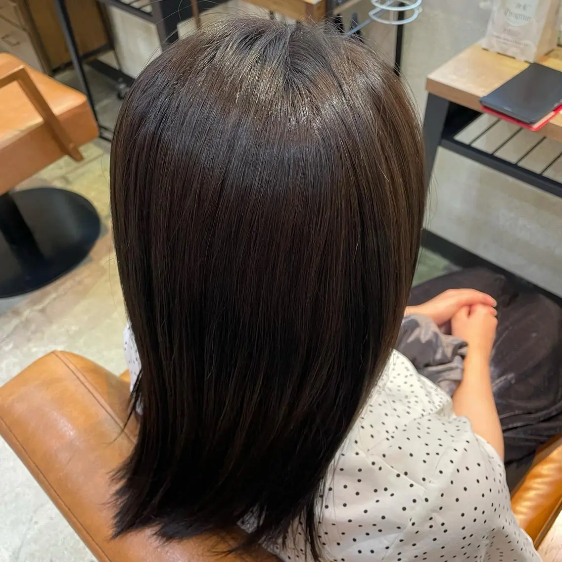 セミロング カラー 北川 智海のヘアスタイル