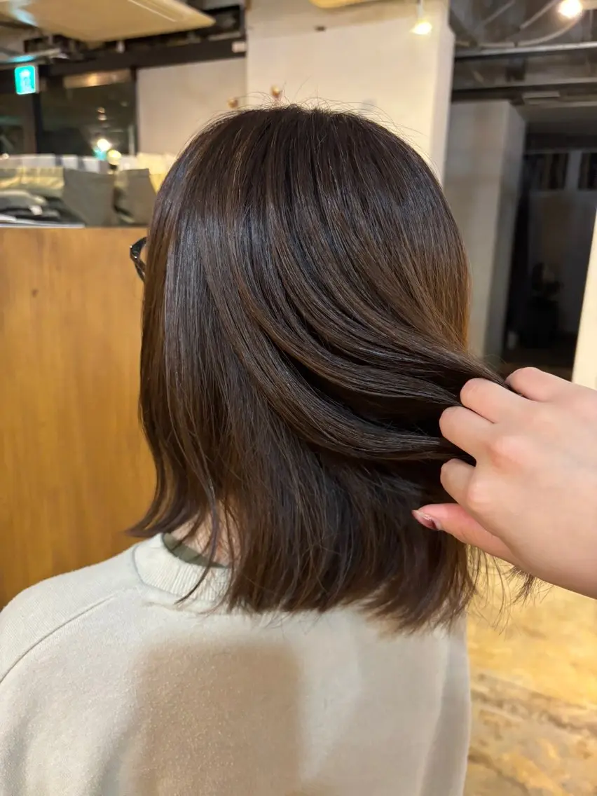 ミディアム ヘアカラー 松倉 沙奈のヘアスタイル