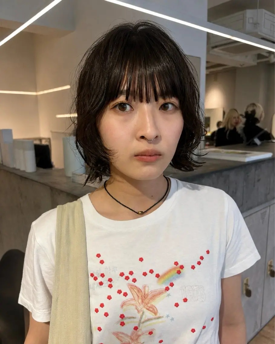 ショート パーマ カット パーマ 大阪/似合わせパーマ ヤマシタミウのヘアスタイル