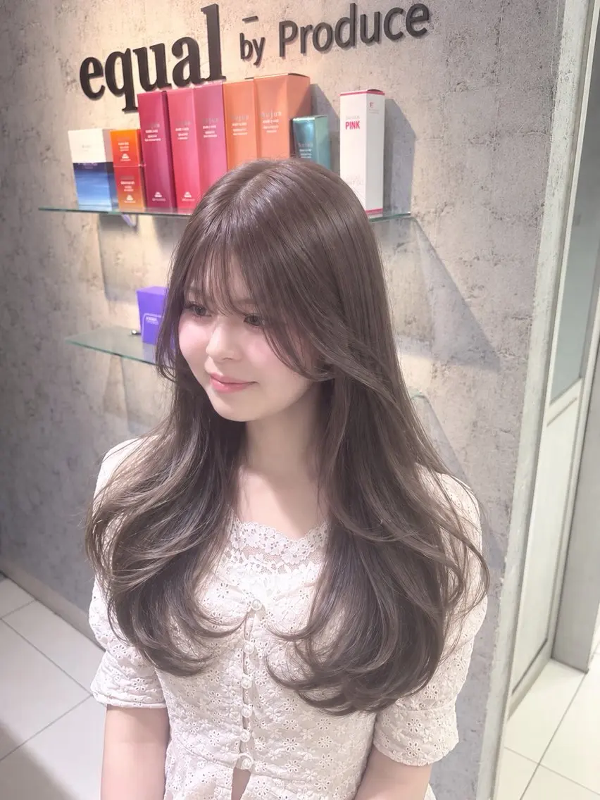 ロング ヘアカラー 髪質改善カラー ✖️韓国レイヤー小澤のヘアスタイル
