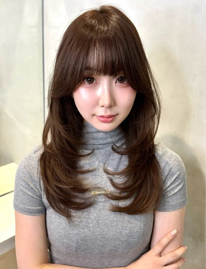 ロング YUI  艶カラー 🍓レイヤー　浦和のヘアスタイル