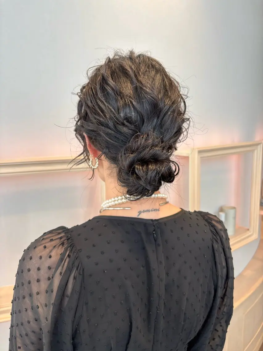 ヘアアレンジ 結婚式・ブライダル ボブ ヘアセット サソウ ユリエ🥥のヘアスタイル