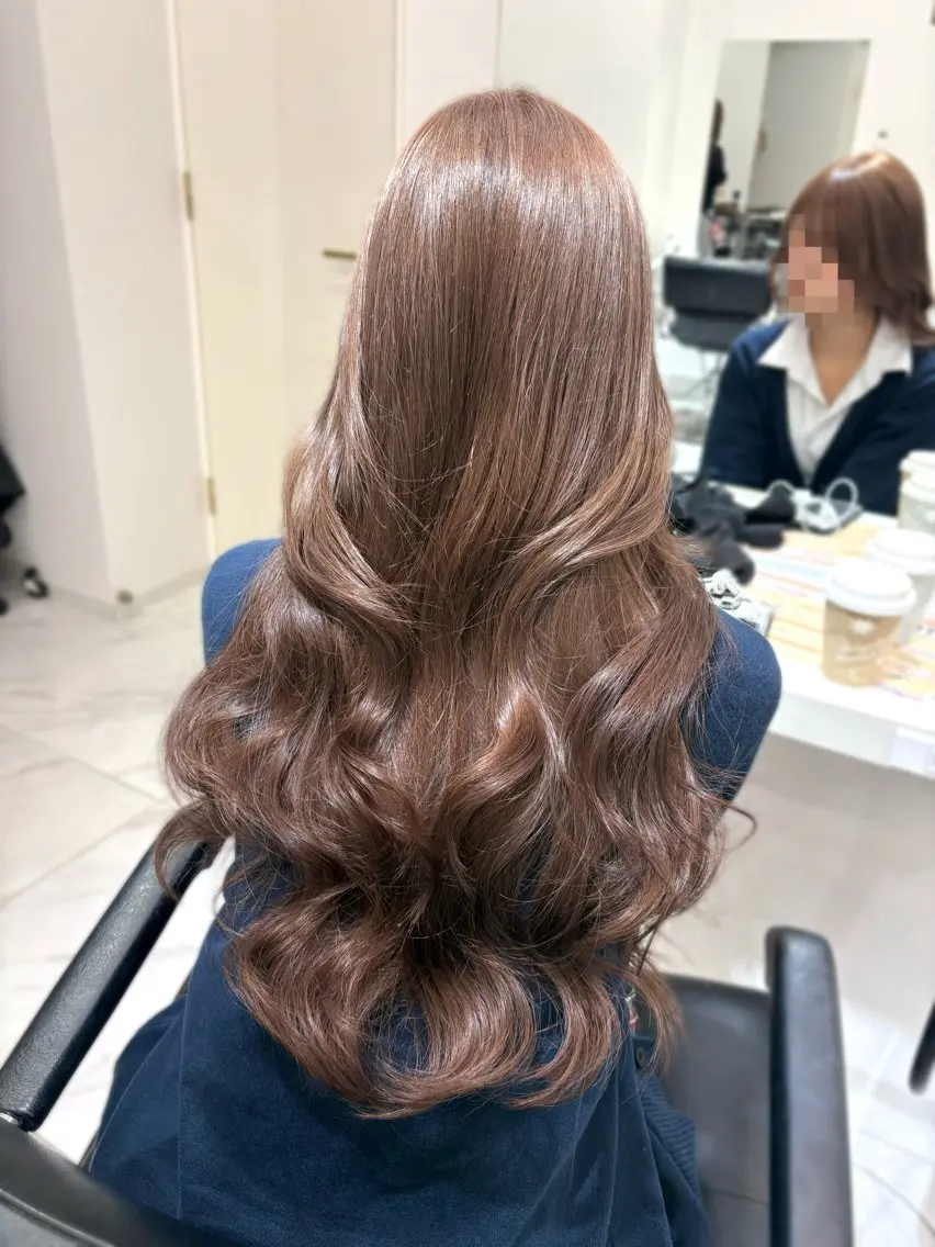 ロング カラー ハイトーンカラー ヘアカラー haruka /韓国レイヤーのヘアスタイル