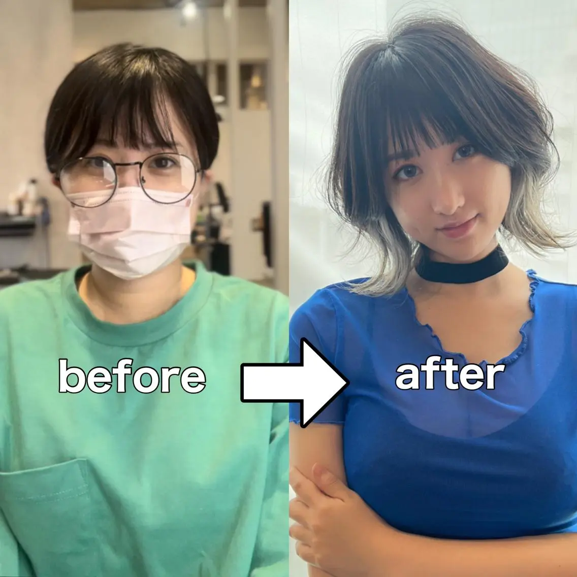 ミディアム 髪質改善×韓国ヘア 透け感カラーやまたつのヘアスタイル