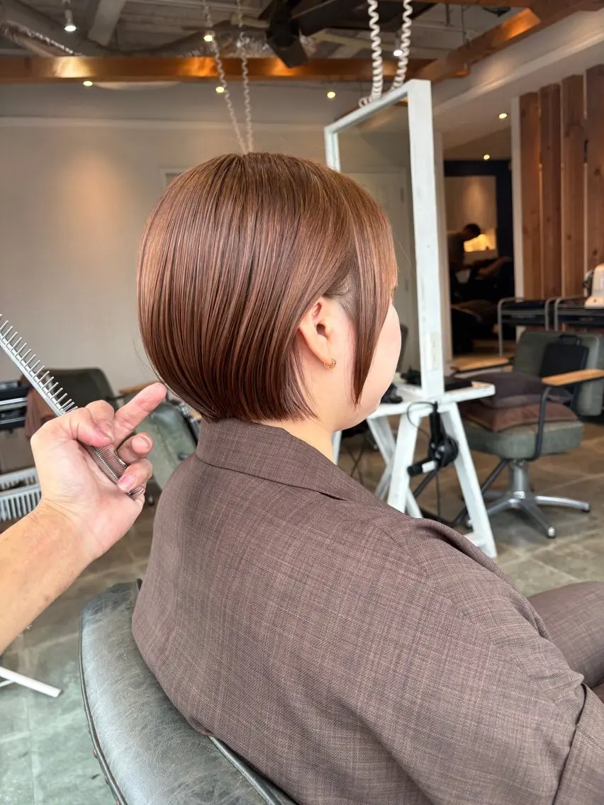 ショート 丸みショート ショートヘア カット ヘアカラー トリートメント 🍃ボブ&ショート 特化🍃髪質改善🍃のヘアスタイル