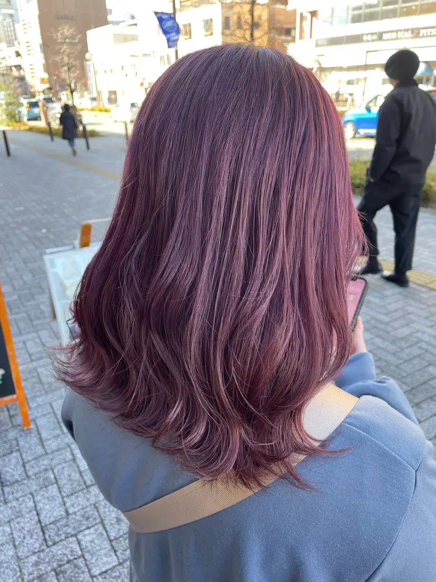 ミディアム カラー ヘアカラー トリートメント 💞暖色カラー 💞risaのヘアスタイル