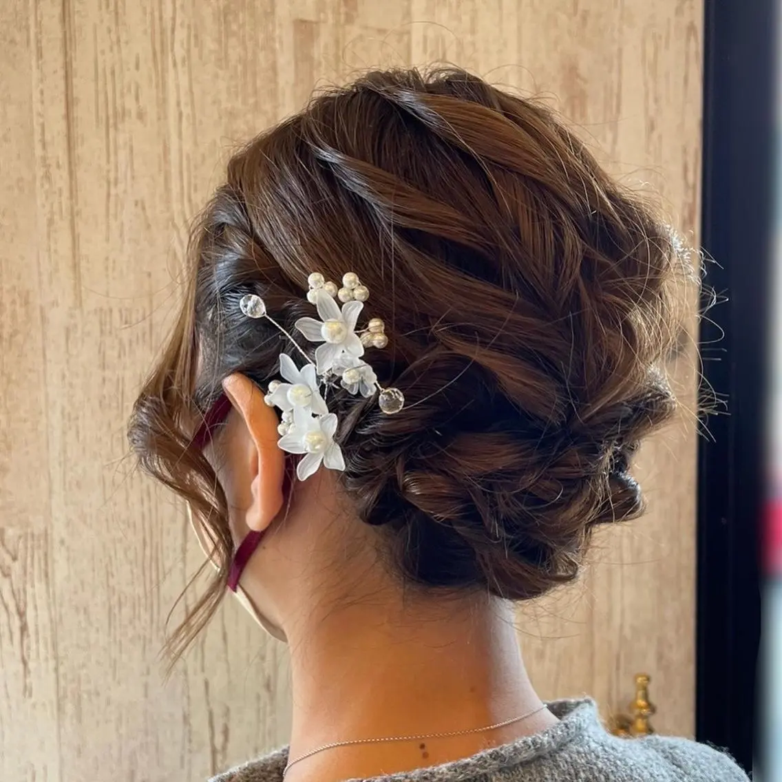 ミディアム ヘアアレンジ 岡村 真子のヘアスタイル