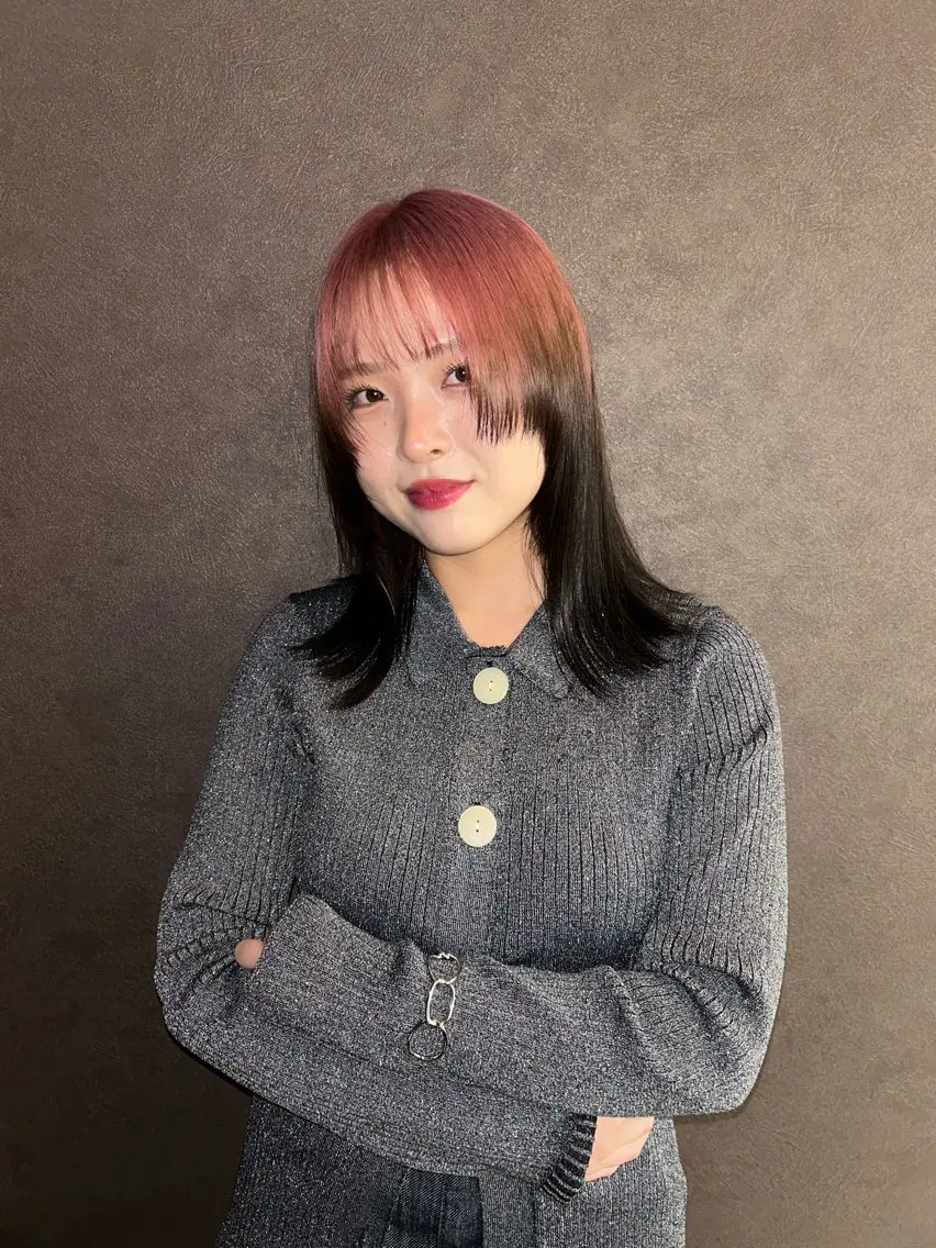 ミディアム カラー ヘアカラー ☕️結【suii.】 ボブ/ヘアセット☕️のヘアスタイル