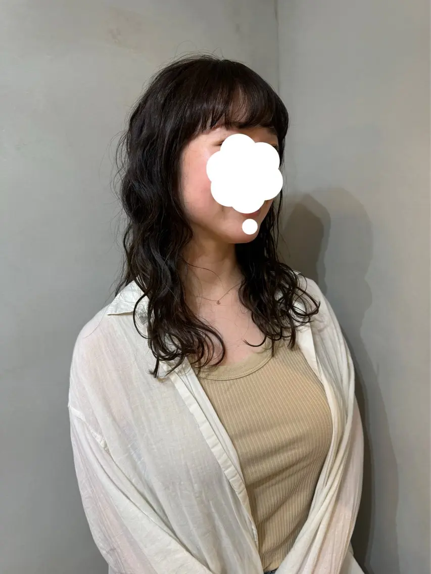 ロング カラー ブラウンカラー 透明感カラー オリーブブラウン ヘアカラー トリートメント ヘッドスパ ヘアセット 七澤 那月のヘアスタイル