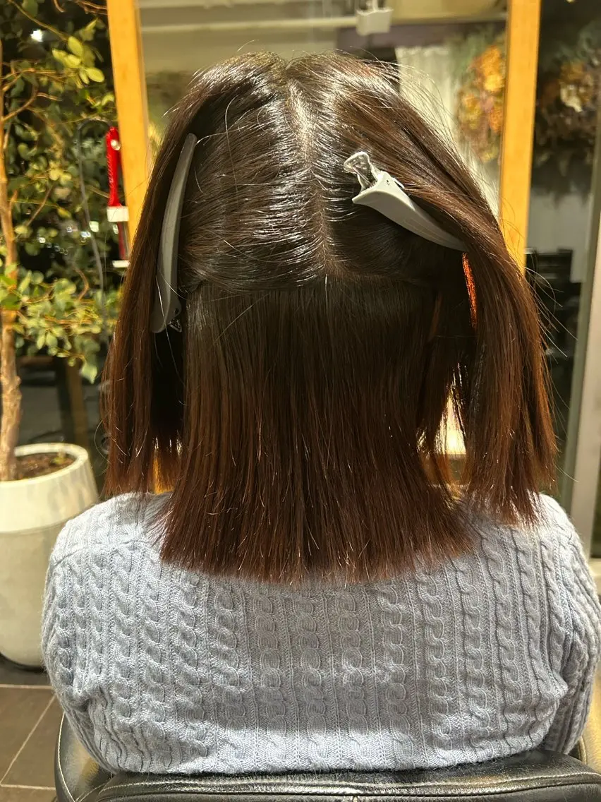 セミロング 縮毛矯正 表参道/✨艶髪✨ 職人/ハヤト🫧のヘアスタイル