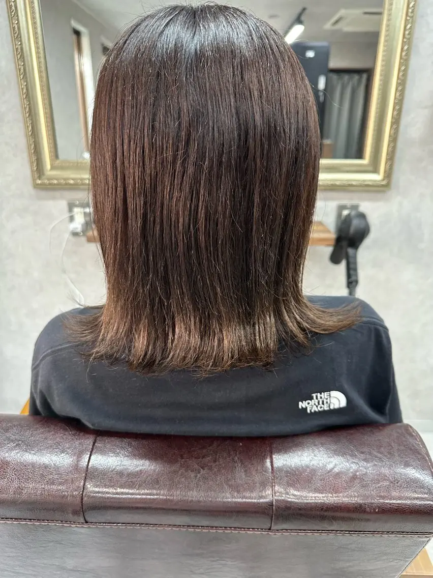 セミロング カット ヘアカラー トリートメント Lien 深井店のヘアスタイル