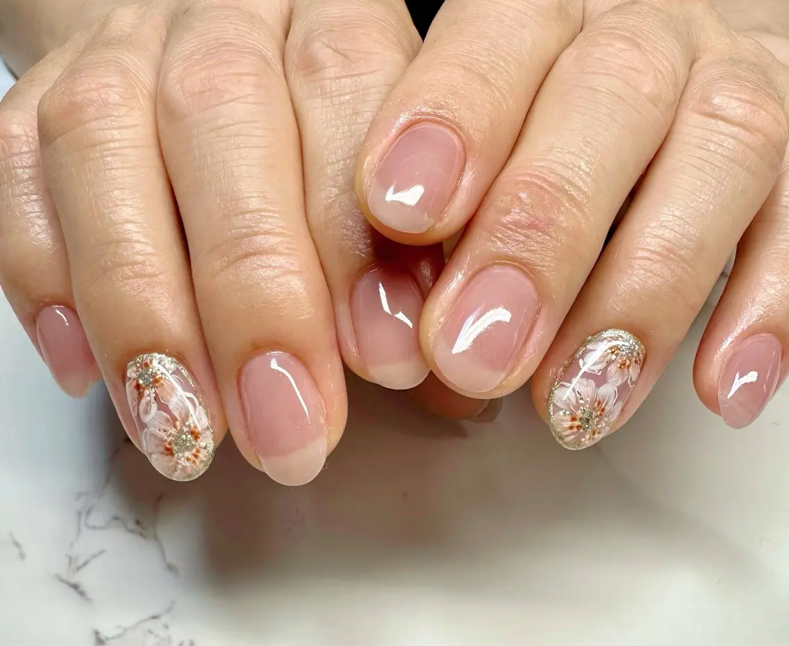 ネイル アニマル柄 フレンチネイル ハロウィン キラキラネイル マグネットネイル Mai’s nailのネイルデザイン