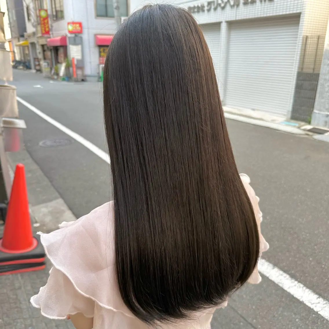 ロング カラー ヘアカラー トリートメント ヘッドスパ ヘアセット 顔まわりカット/縮毛 /赤み消し/じょうのヘアスタイル