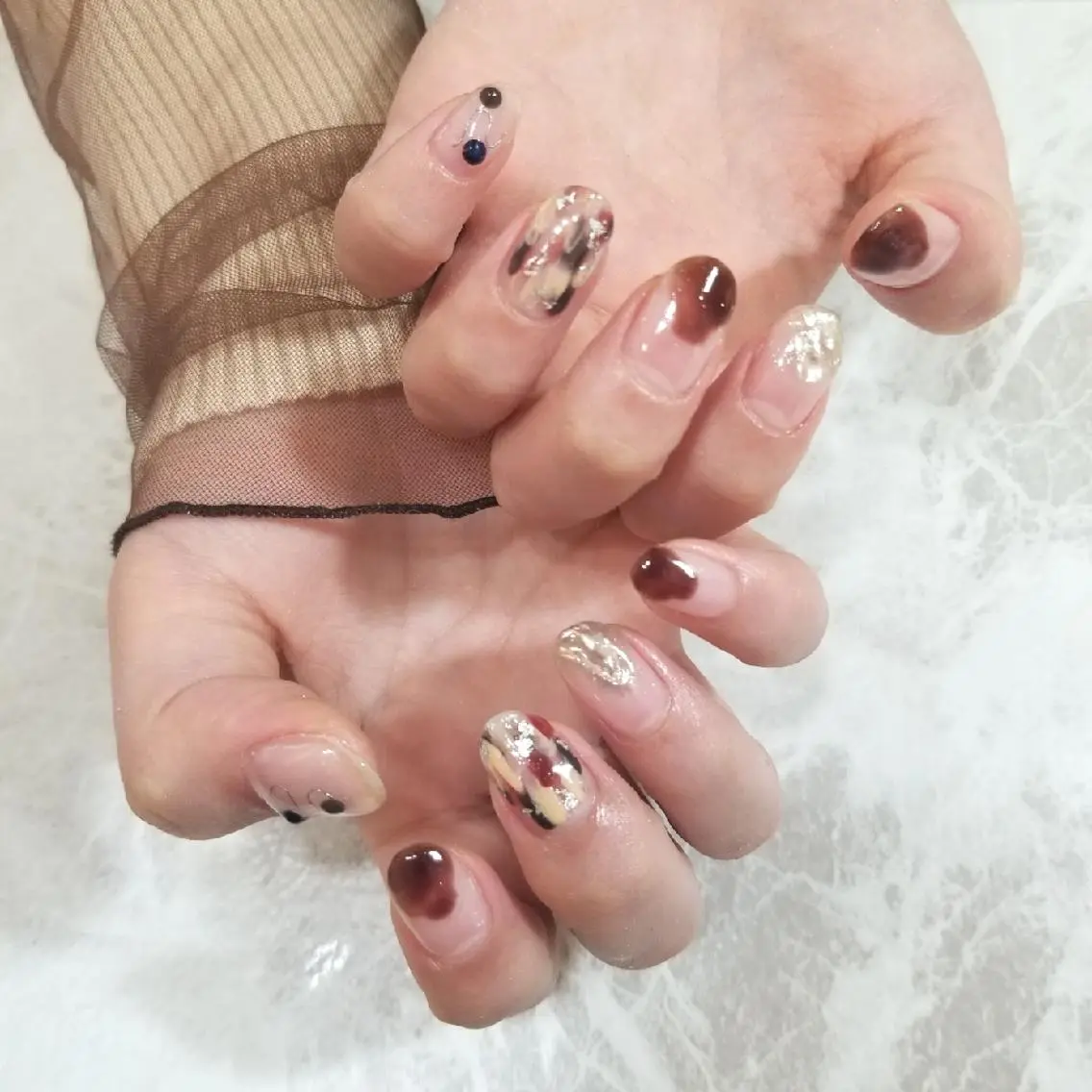 ネイル ニュアンスネイル ハンドネイル nijiiro🌈 サトウのネイルデザイン