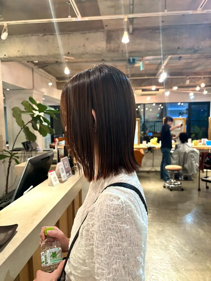 ミディアム カラー ヘアカラー トリートメント ボブ/ミディアム /Renyaのヘアスタイル