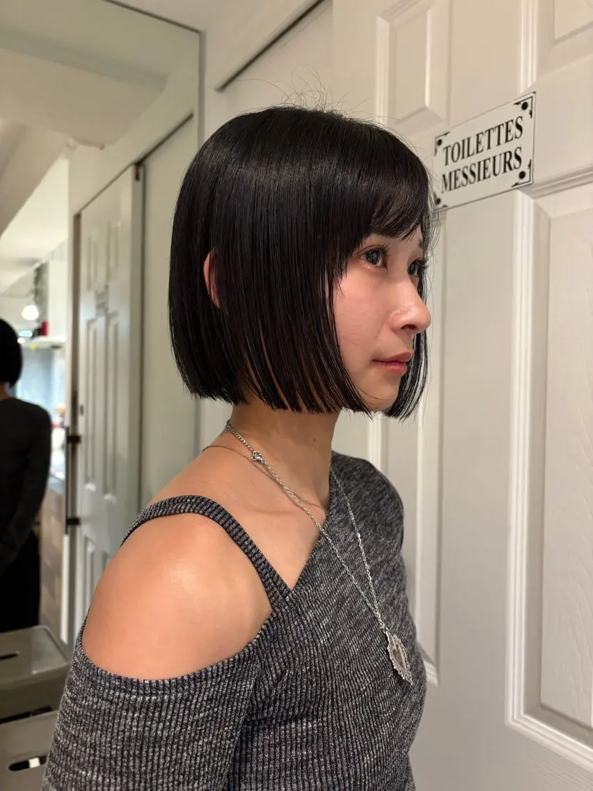 ショート ボブ 下北沢美容室／ 竹内菜々花のヘアスタイル