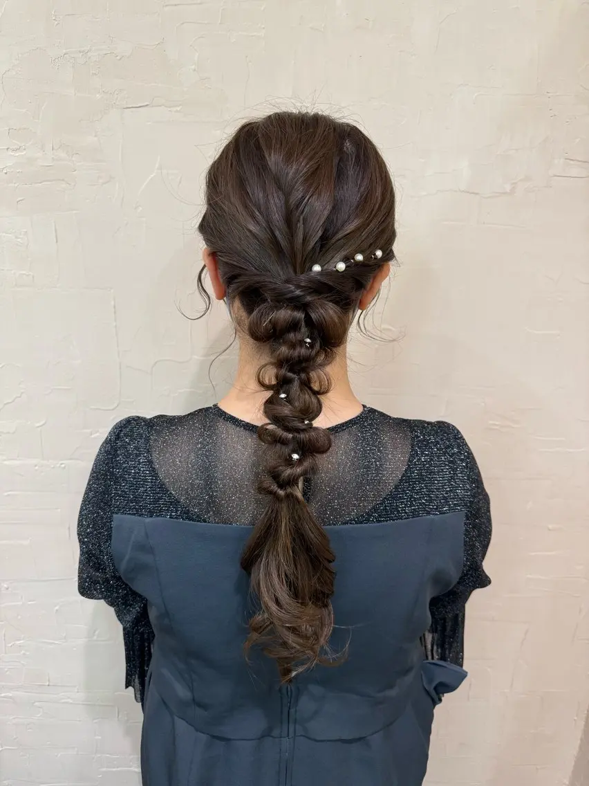 ロング ヘアセット まとまるボブ🌼 アレンジ🌼鴨下穂香のヘアスタイル