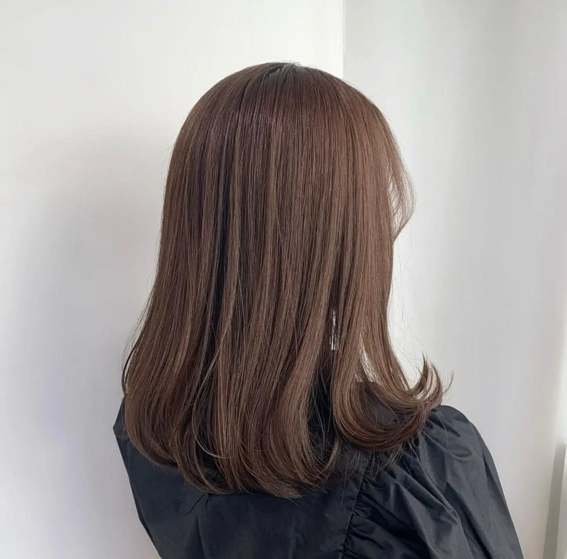 セミロング カラー パーマ ヘアアレンジ ネイル マツエク・マツパ ブラウンカラー カラーマツエク ブラウン 赤色 まろやかベージュ／ JOのヘアスタイル