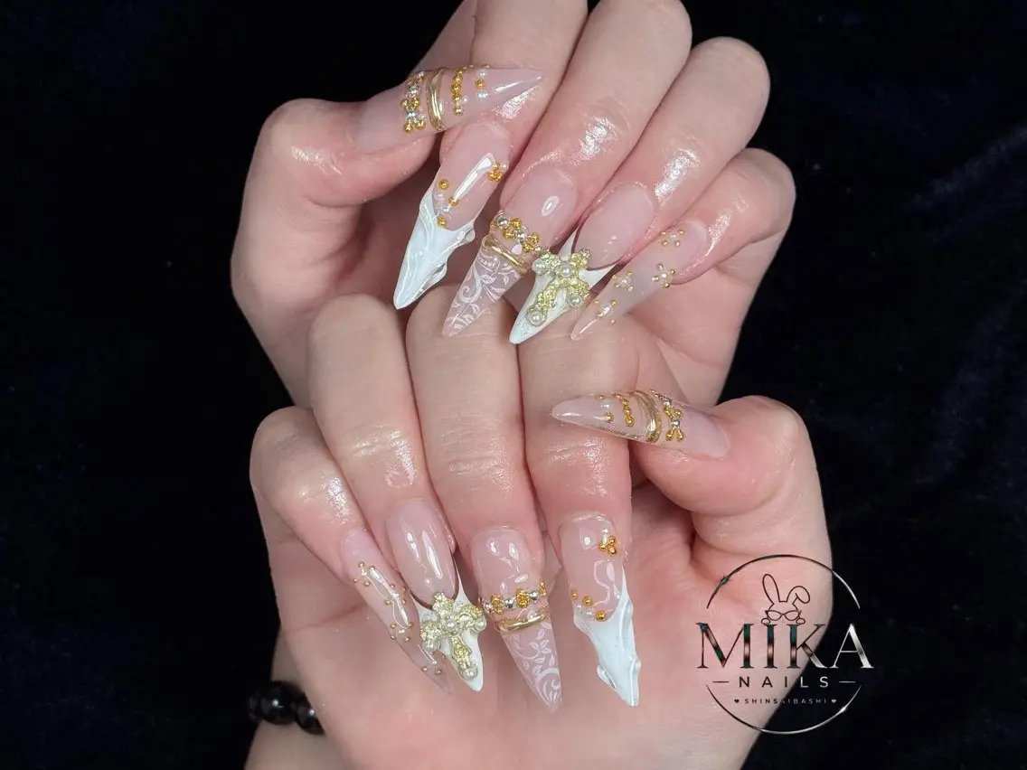 ネイル アートネイル チークネイル ドット フットネイル フレンチネイル KIMU MIKA.NAILのネイルデザイン