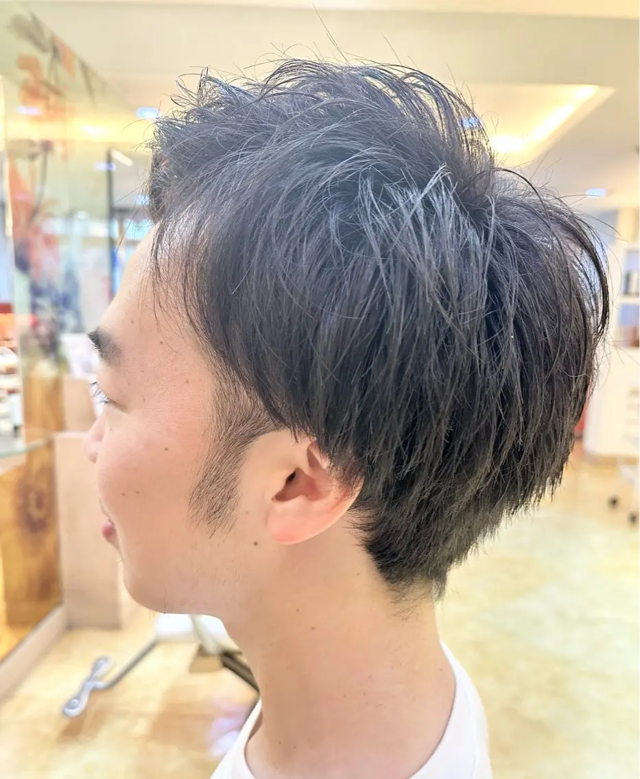 ショート メンズ ツーブロック メンズパーマ/ メンズカット/片山のヘアスタイル