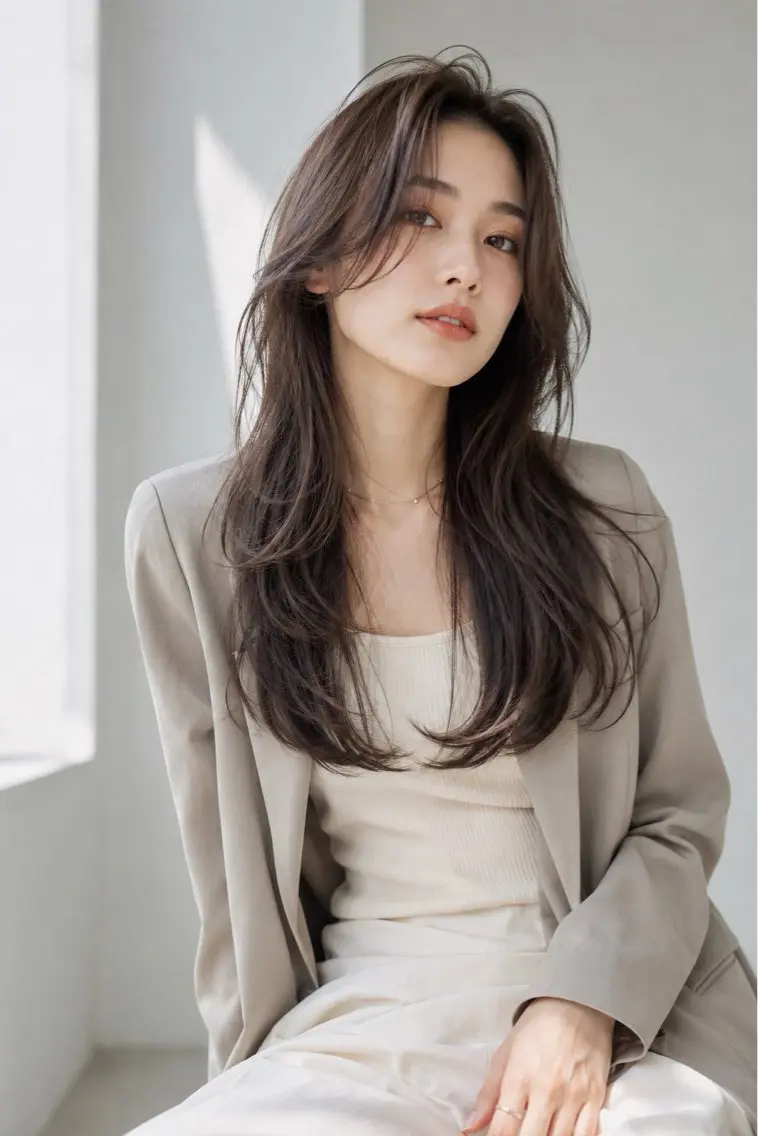 ロング カラー カット ヘアカラー トリートメント 似合わせ美髪ヘア✨ 天王寺.阿倍野🌈のヘアスタイル