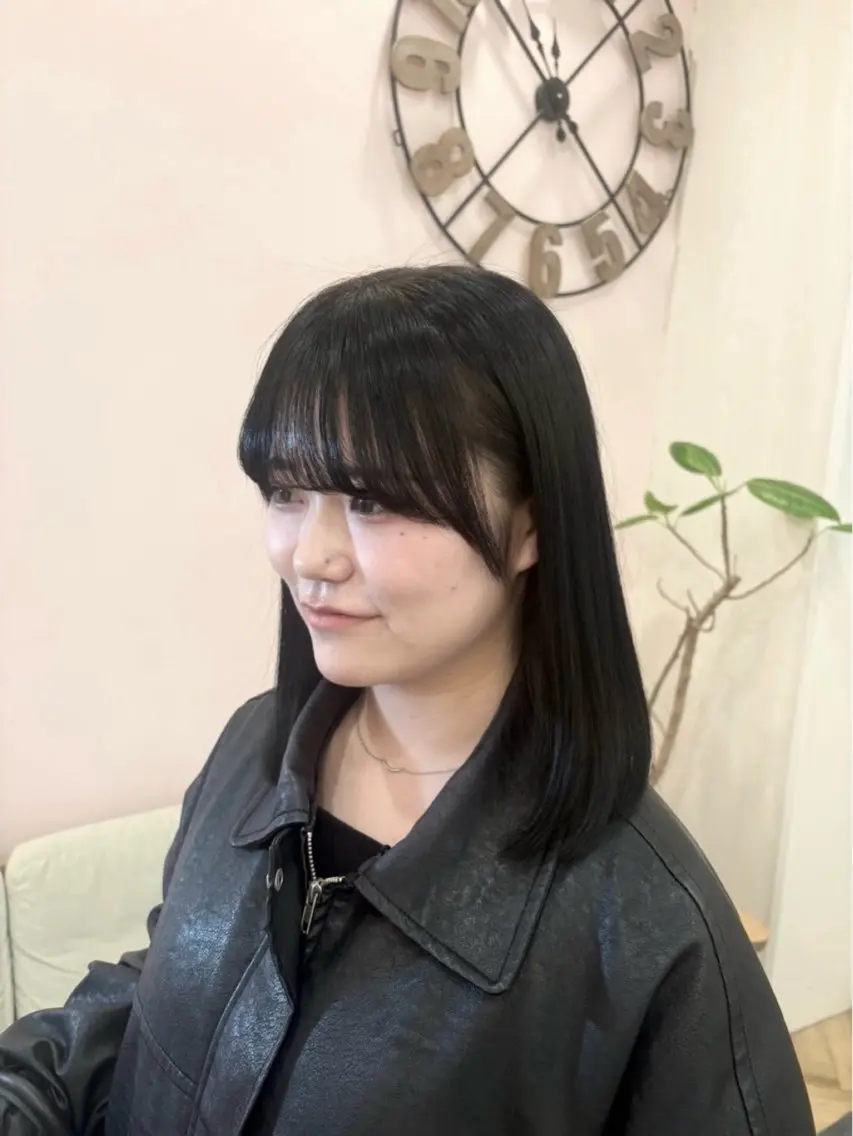 ミディアム 顔周りカット カラー0円モデル募集 ♡nanami♡のヘアスタイル