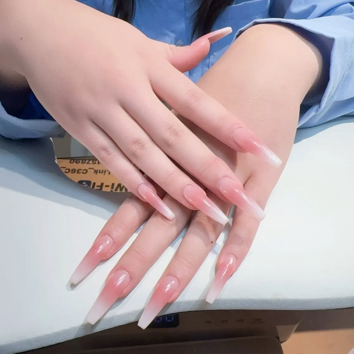 【大人気🌟】［チップ長さだし］純欲チークネイル💅🏻 (ベース色付き)¥7980の写真