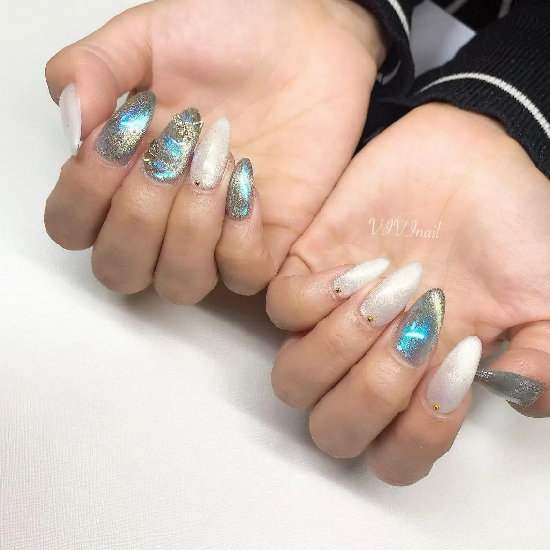 ネイル マグネットネイル ハンドネイル vivi nailのネイルデザイン