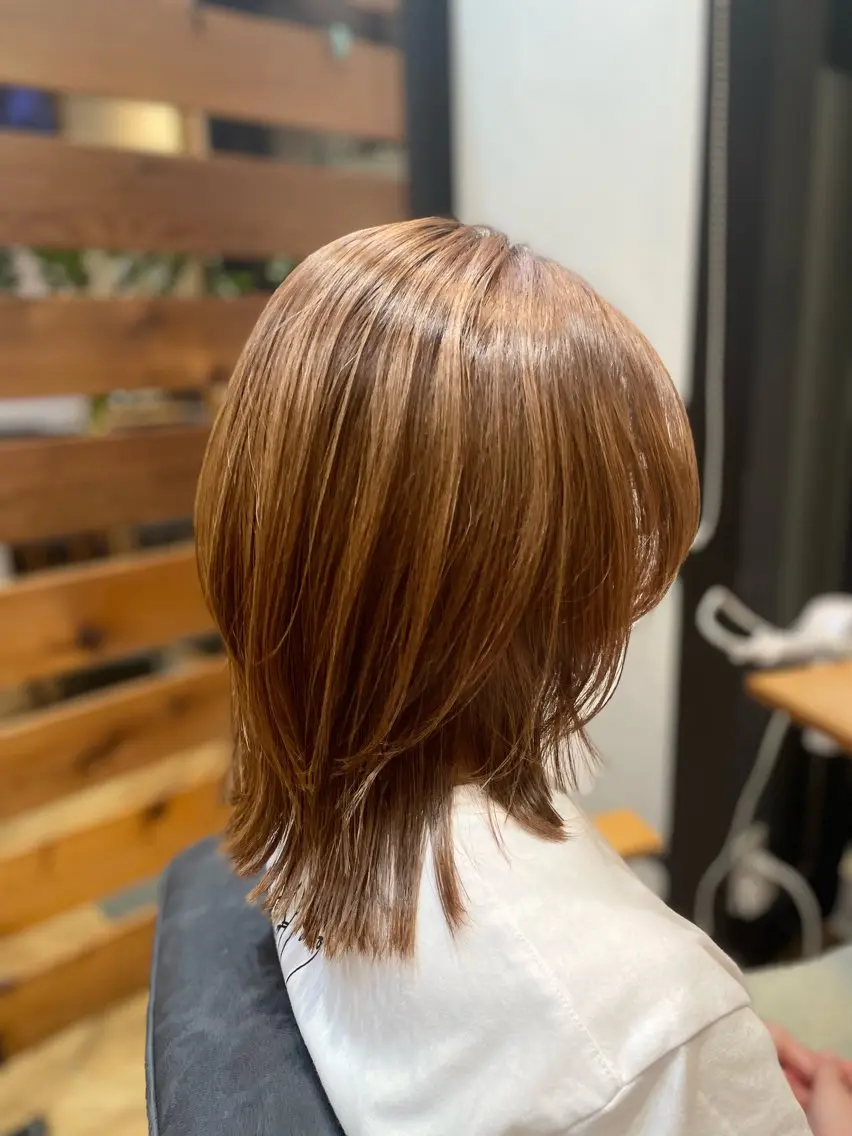 セミロング くびれヘア レイヤーカット 望恵🌸メンズ募集中 ✂️韓国艶髪のヘアスタイル
