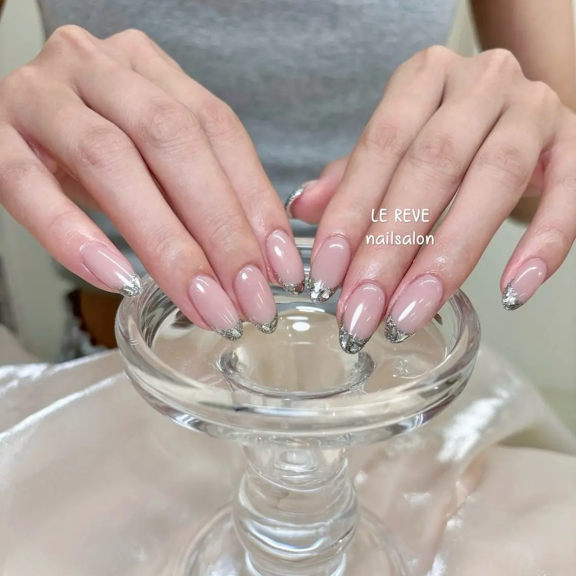 ネイル 韓国ネイル ニュアンスネイル シンプルネイル 春ネイル ワンホンネイル LE REVE nailsalonのネイルデザイン