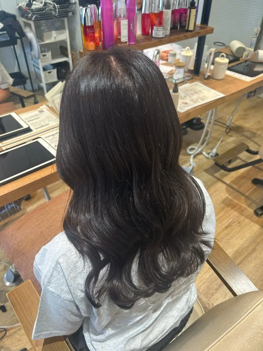 ロング ヘアカラー トリートメント 🫧顔周りカット 🫧樫村優香のヘアスタイル