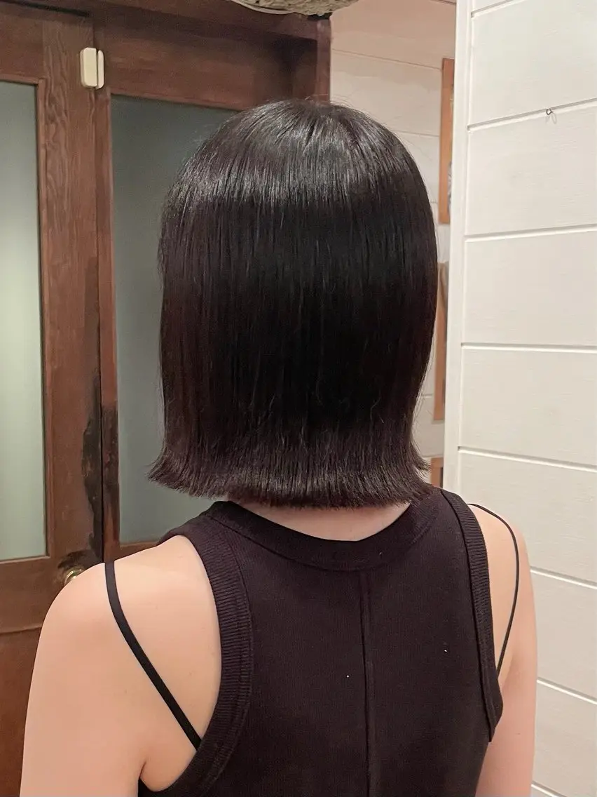 ショート ボブ 韓国風ヘア トリートメント カット トリートメント 縮毛矯正/レイヤー/ ボブ♡Natsukiのヘアスタイル