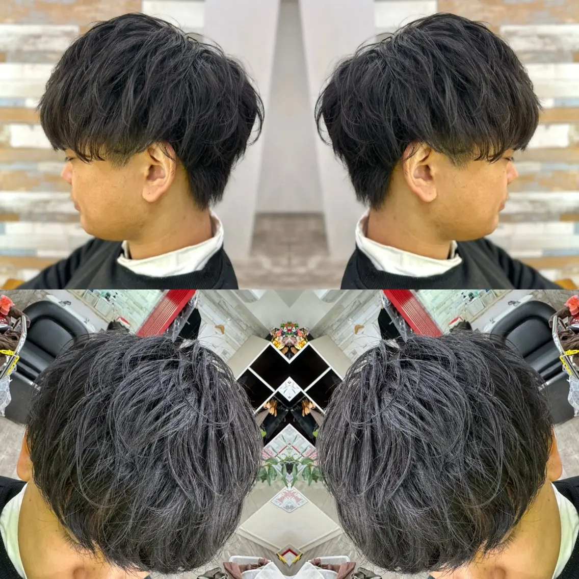 ショート パーマ メンズ カット パーマ ✨️眉毛、派手髪、 ハイトーンShinの眉毛・アイブロウイメージ