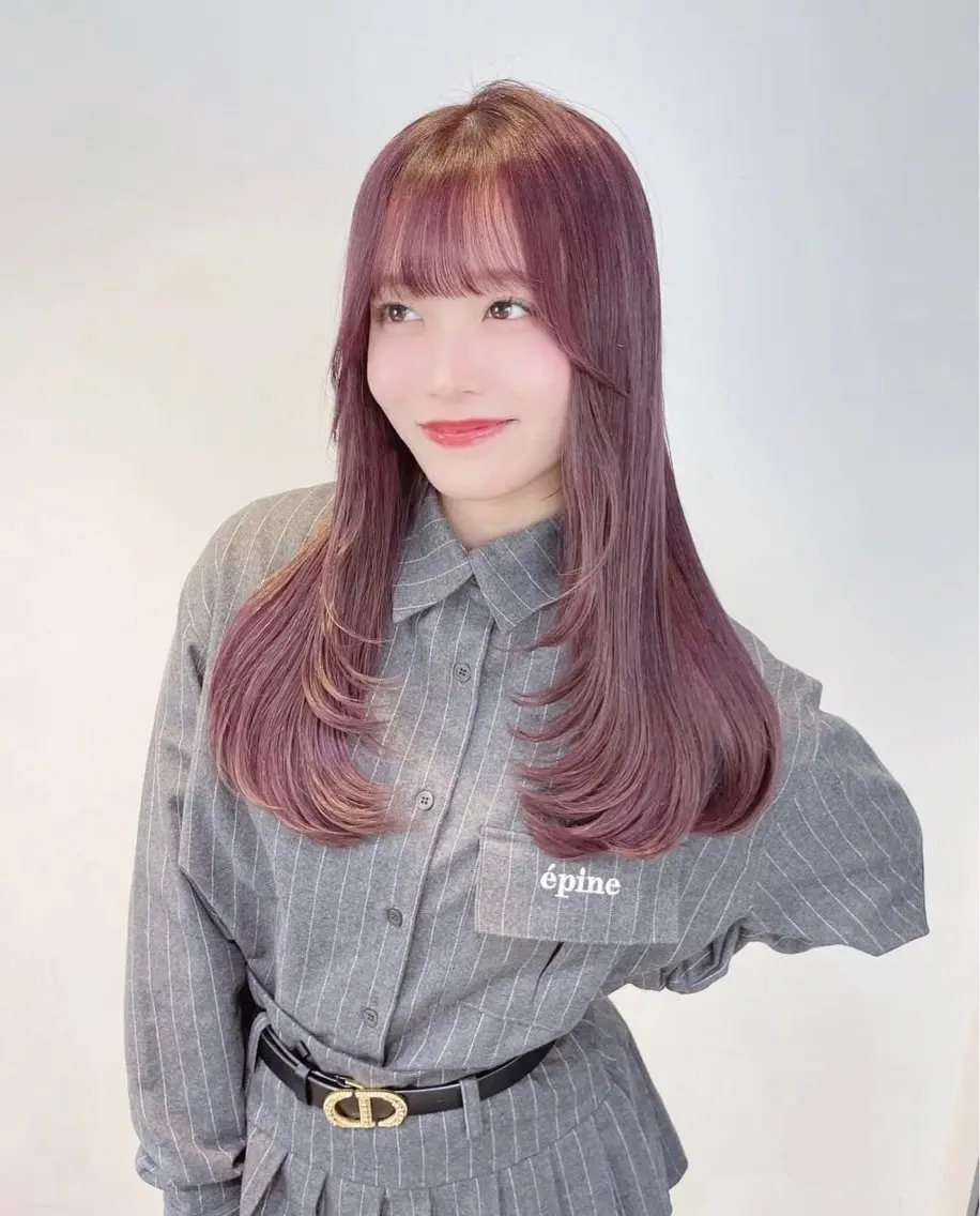 カラー ブリーチ ブラウンカラー ブリーチなしカラー ピンクカラー ヘアカラー トリートメント えみ💕ヘアアレ/ まつ毛/可愛いのヘアスタイル