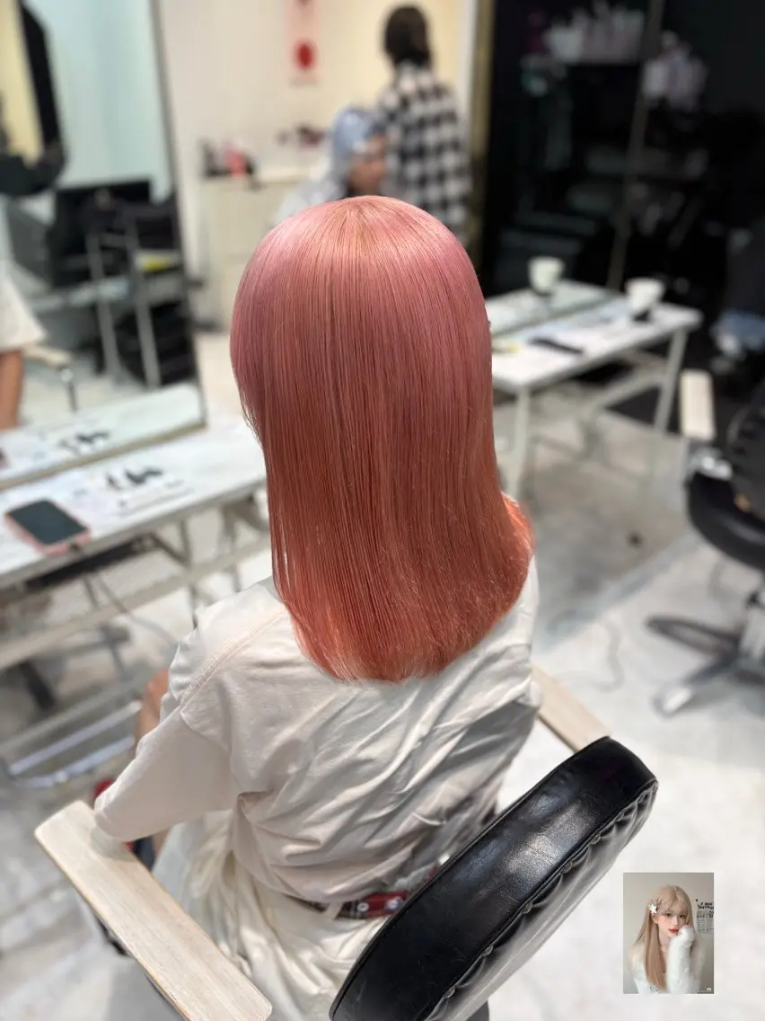 ロング カラー ヘアカラー トリートメント ヘアセット 色落ち綺麗🩰ハイ トーン🎀RINKAのヘアスタイル