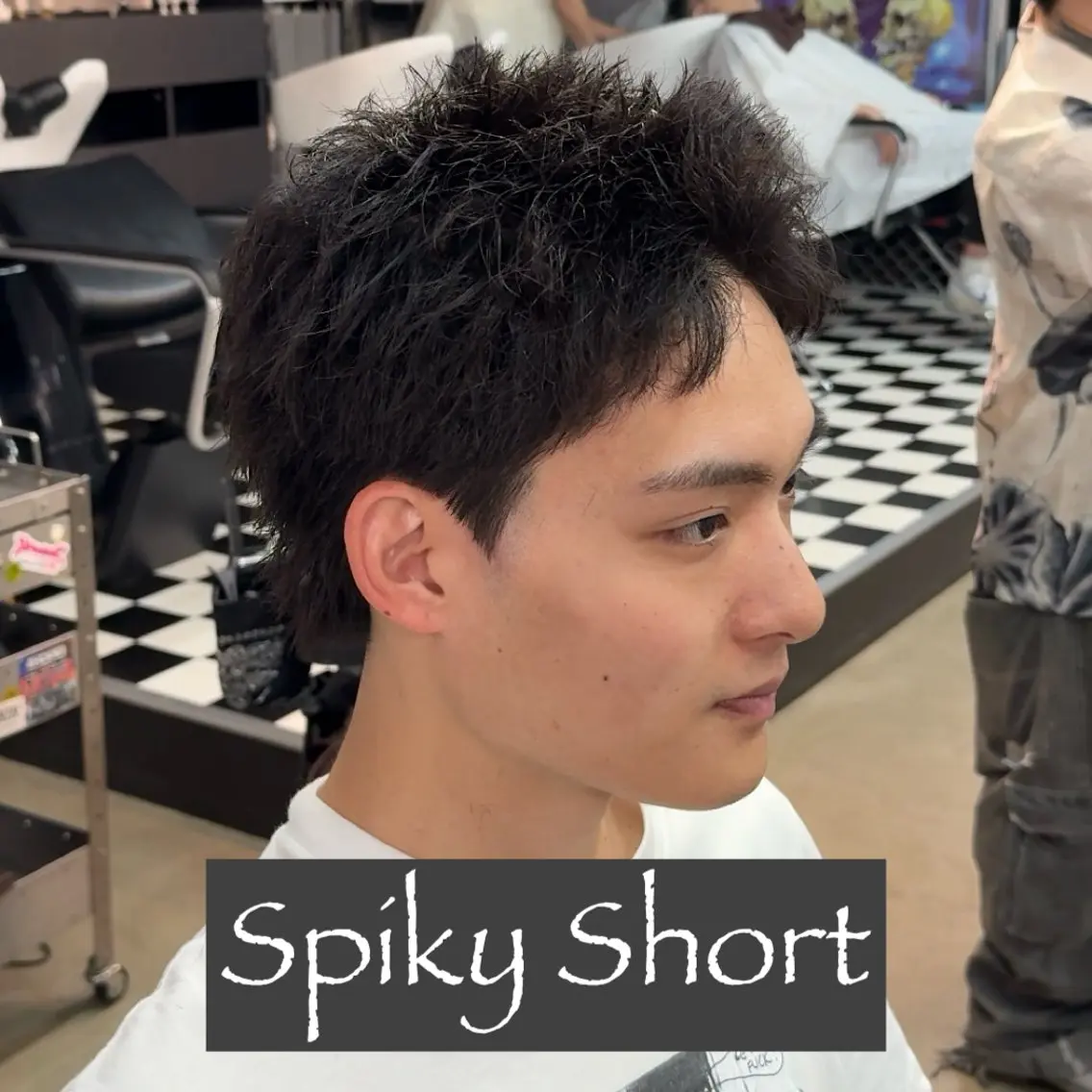 ショート パーマ ヘアアレンジ メンズ MENIN メンズ サロン　望月　涼太のヘアスタイル