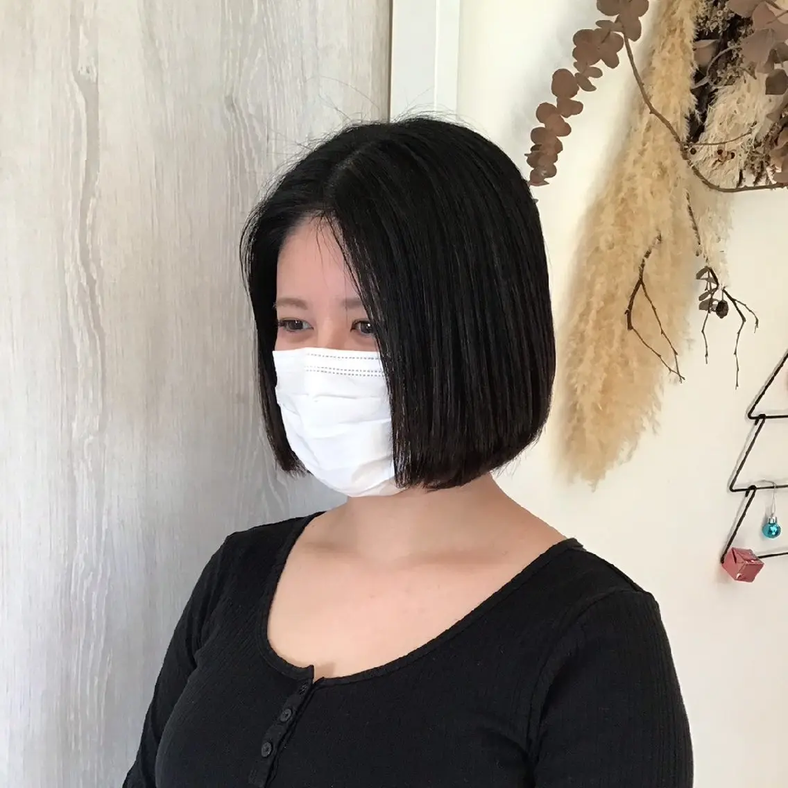 ミディアム 似合わせカット カット トリートメント ヘッドスパ 渕 七海のヘアスタイル