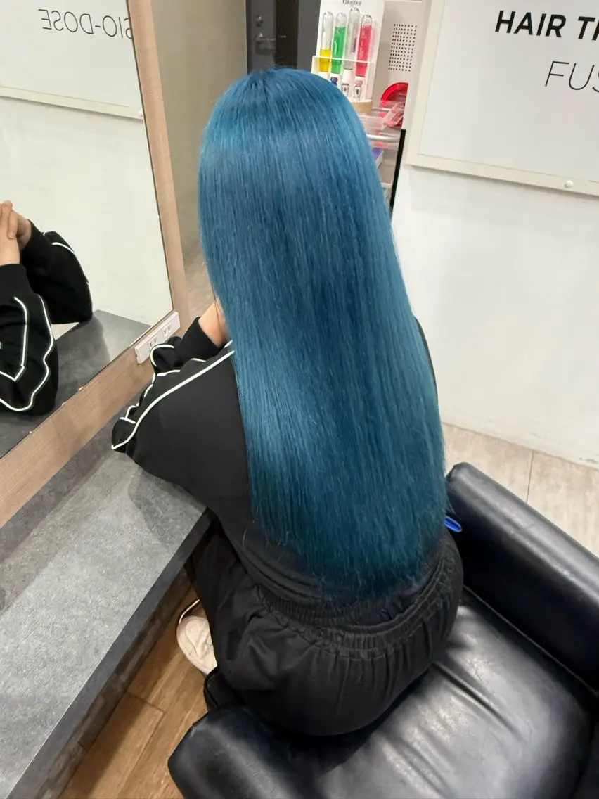 ロング カット ヘアカラー トリートメント Lapis ちはなのヘアスタイル