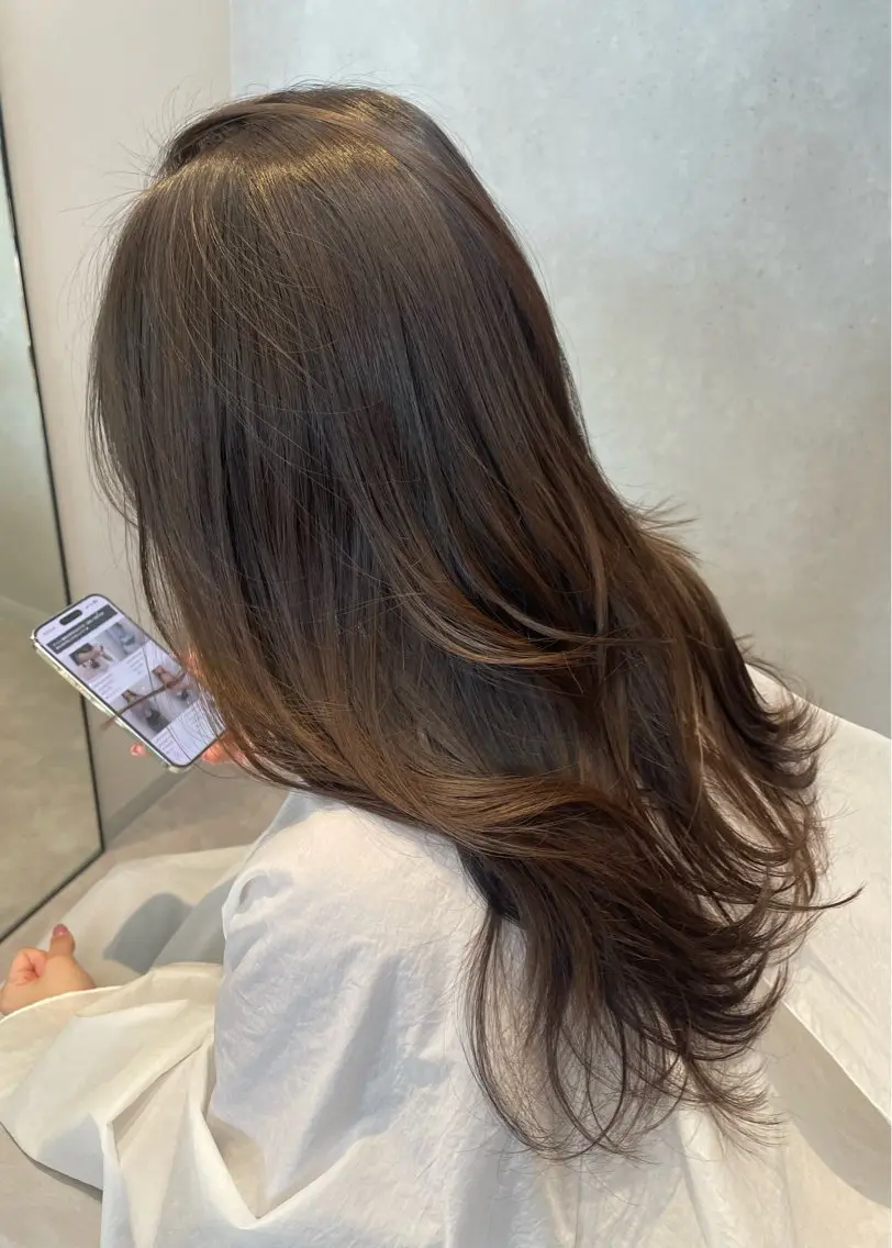 セミロング 森 はるかのヘアスタイル