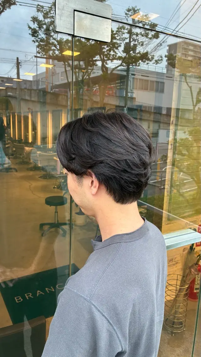 ショート パーマ メンズ メンズパーマ ⭐️いおり⭐️ ✨透明感カラー✨のヘアスタイル